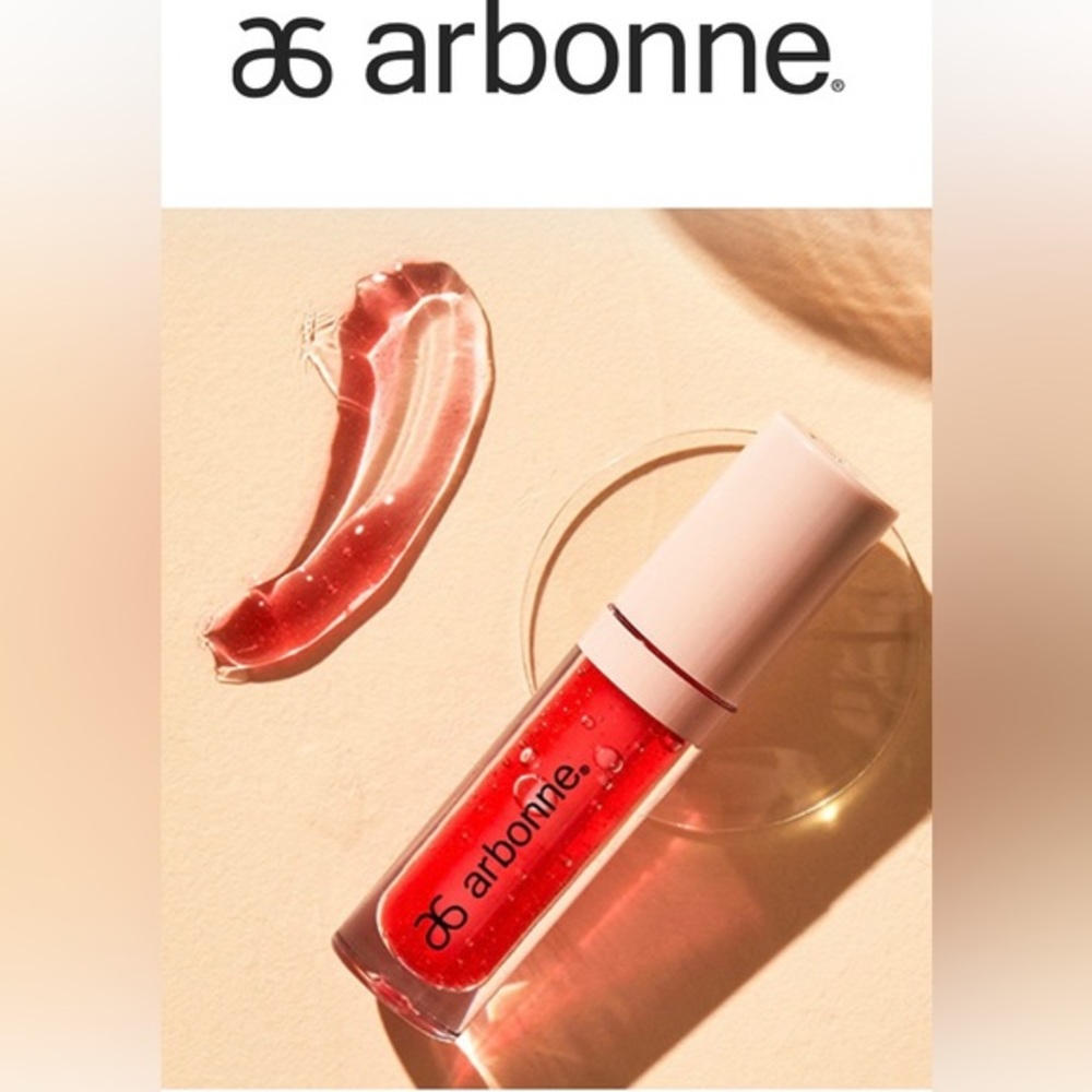New - Arbonne lip oil - tinted lip serum - Strawberry